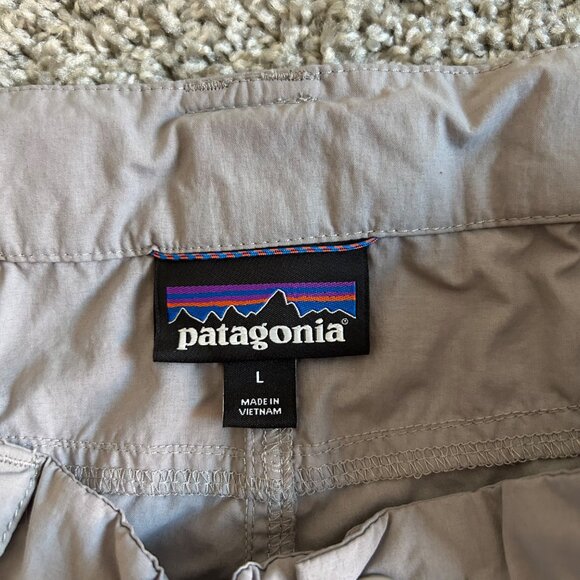 Patagonia Mens Sz L Gray Hiking Shorts With Pockets & Zipper Detail - Picture 6 of 11
